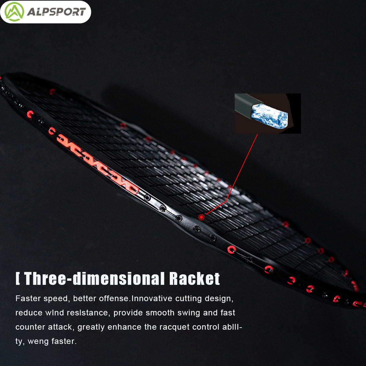 Alpsport MH-V5 5U 75g Ondulado - Li Ning Racket avaliação e preço