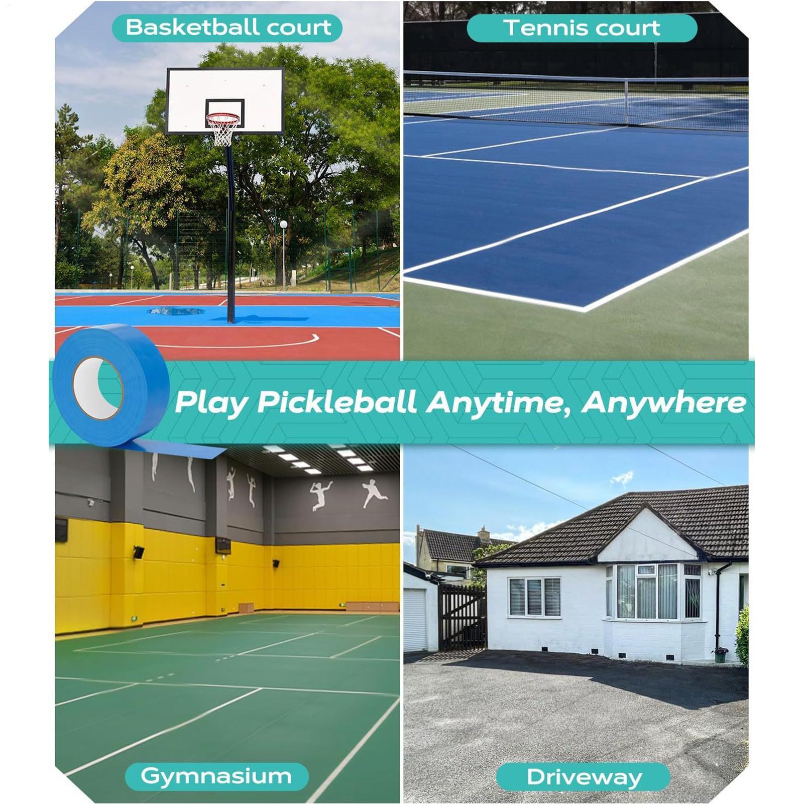 Fita de pickleball 0.16x164 pé - Badminton Court avaliação e preço