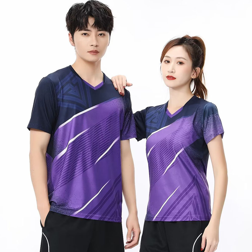 Tops esportivos de manga curta - Badminton Jersey avaliação e preço