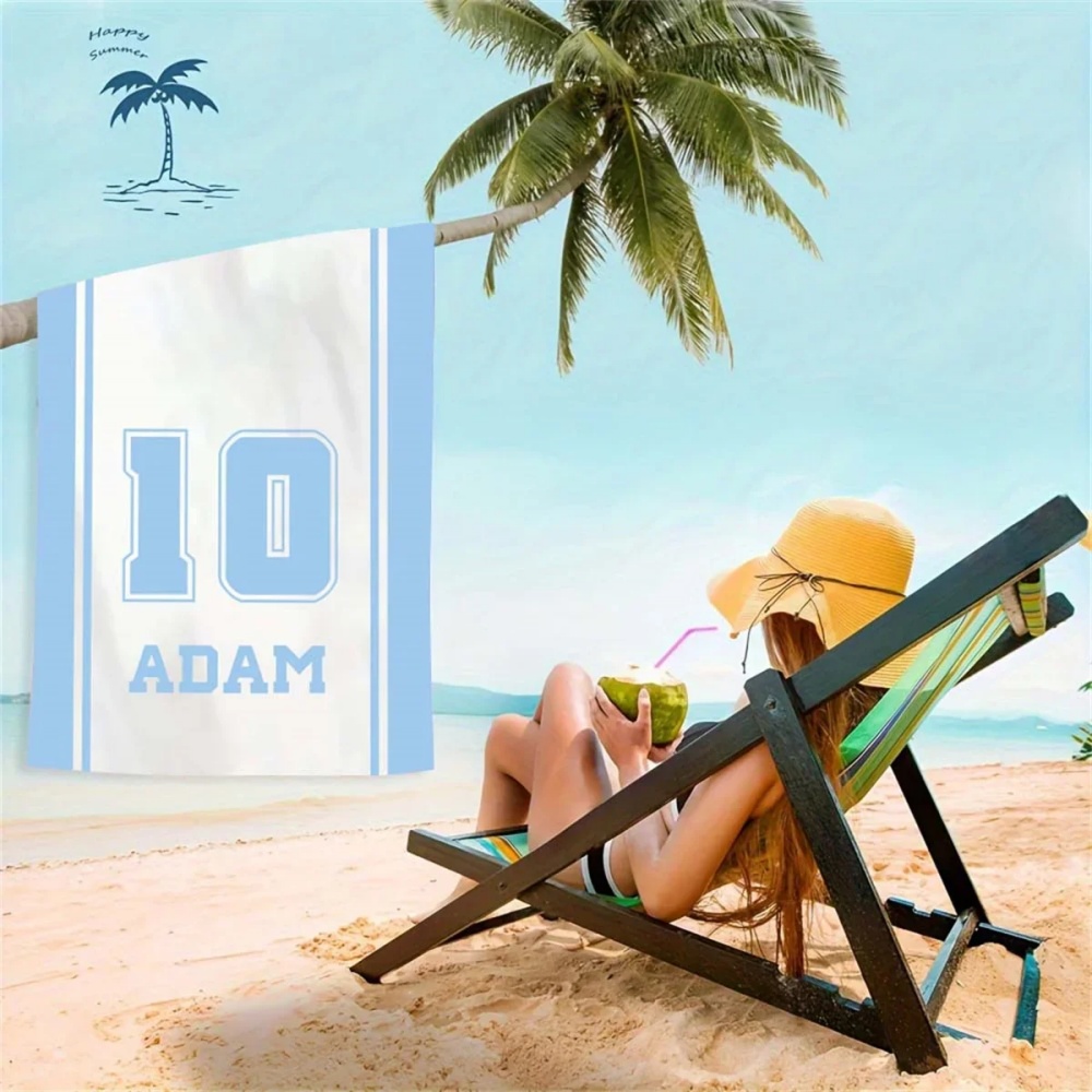 Toalha de Praia Personalizada  - Badminton Club Logo avaliação e preço