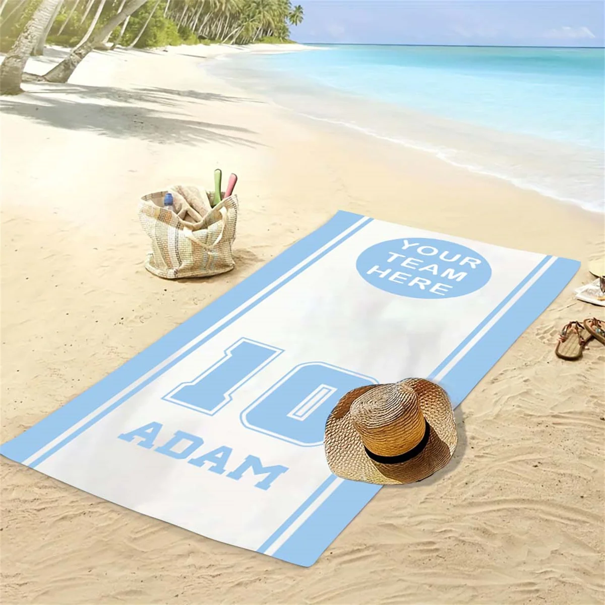 Toalha de praia personalizada  - Badminton Club Logo avaliação e preço